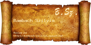 Bambach Szilvia névjegykártya